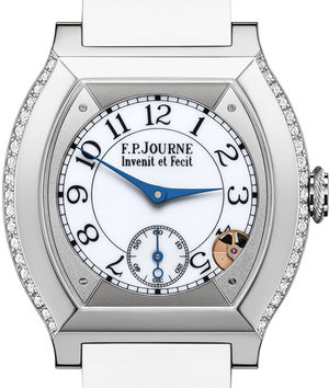 40 mm titanium 2 rows diamonds blanc FPJourne Elegante