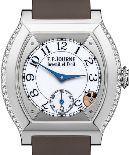 40 mm titanium 2 rows diamonds choc FPJourne Elegante