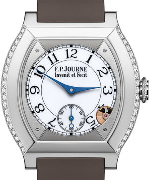 40 mm titanium 2 rows diamonds choc FPJourne Elegante