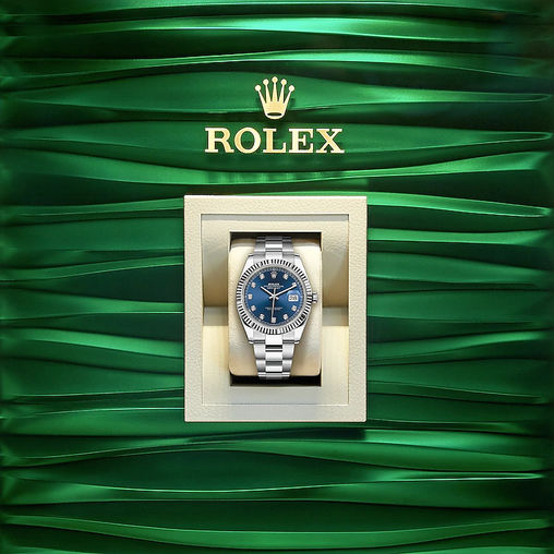 126334 Blue set with diamonds  Rolex Datejust 41
