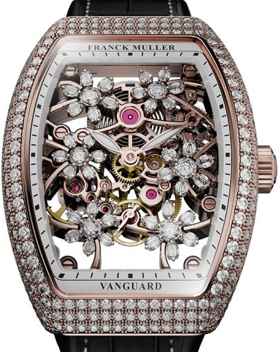 V 32 S6 SQT CURVEX CUT FLOWER D Franck Muller Vanguard Lady Automatic