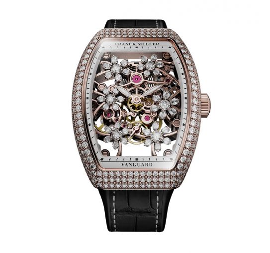 V 32 S6 SQT CURVEX CUT FLOWER D Franck Muller Vanguard Lady Automatic