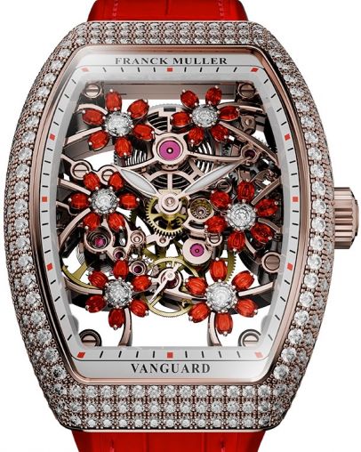 V 32 S6 SQT CURVEX CUT FLOWER RU D Franck Muller Vanguard Lady Automatic