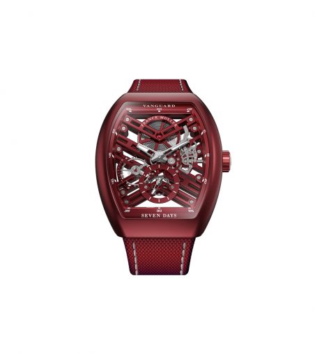 V 41 S6 SQT BXT (ACBR) Red Franck Muller Vanguard Skeleton