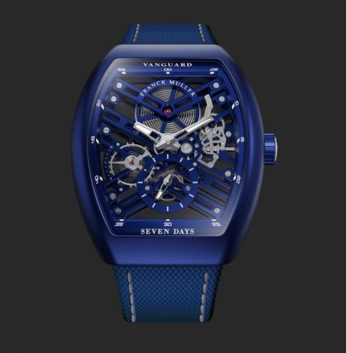 V 41 S6 SQT BXT (ACBR) Blue Franck Muller Vanguard Skeleton