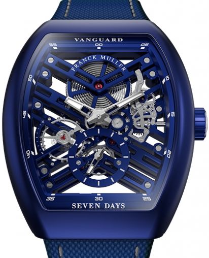 V 41 S6 SQT BXT (ACBR) Blue Franck Muller Vanguard Skeleton