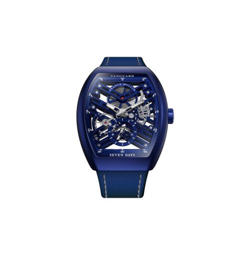 V 41 S6 SQT BXT (ACBR) Blue Franck Muller Vanguard Skeleton