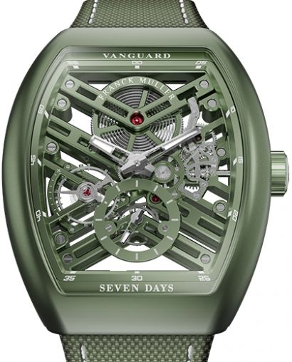 V 41 S6 SQT BXT (ACBR) Green Franck Muller Vanguard Skeleton