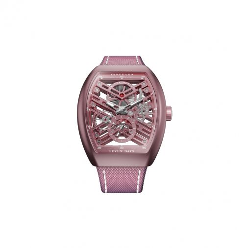 V 41 S6 SQT BXT (ACBR) Rose Franck Muller Vanguard Skeleton
