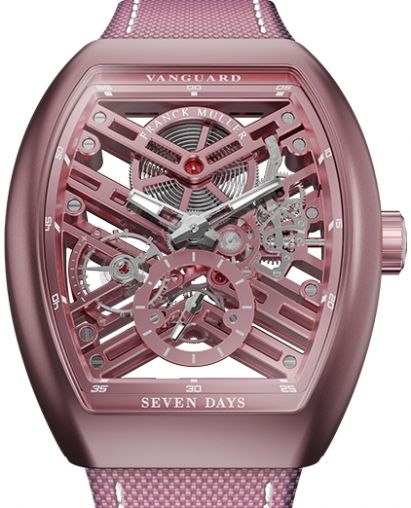 V 41 S6 SQT BXT (ACBR) Rose Franck Muller Vanguard Skeleton