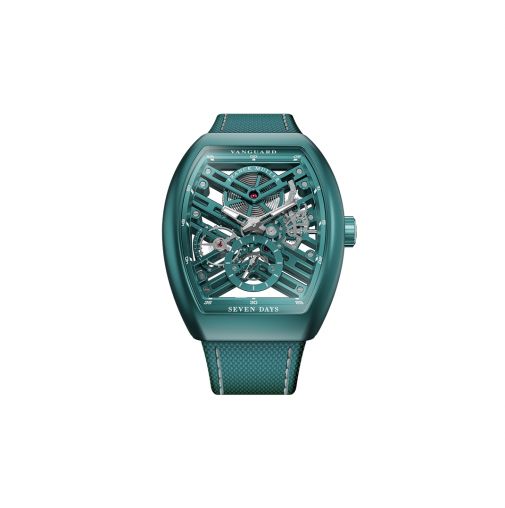 V 41 S6 SQT BXT (ACBR) Turquoise Franck Muller Vanguard Skeleton