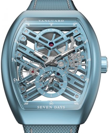 V 41 S6 SQT BXT (ACBR) Light Blue Franck Muller Vanguard Skeleton