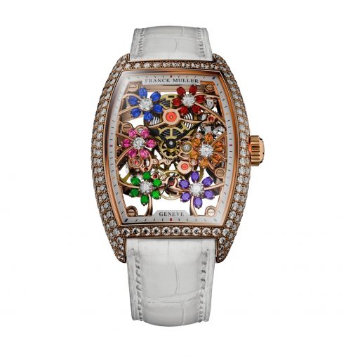 2850 S6 SQT CURVEX CUT FLOWER D Franck Muller Cintree Curvex