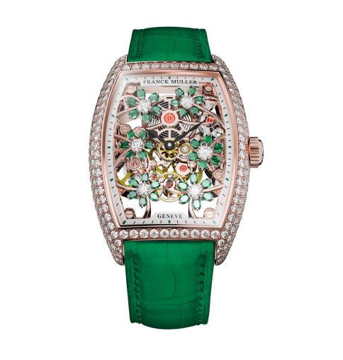 2850 S6 SQT CURVEX CUT FLOWER EM D Franck Muller Cintree Curvex