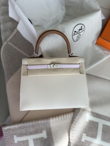 Craie/Mauve Pale/Gold Palladium Hardware Hermès Bag