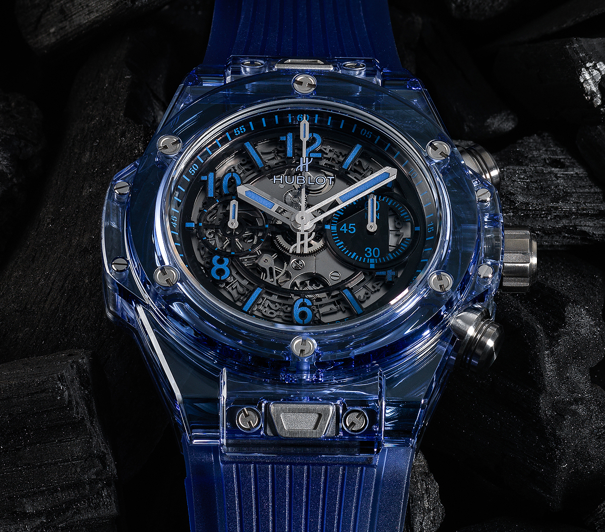 Часы Hublot Big Bang Unico Sapphire Blue