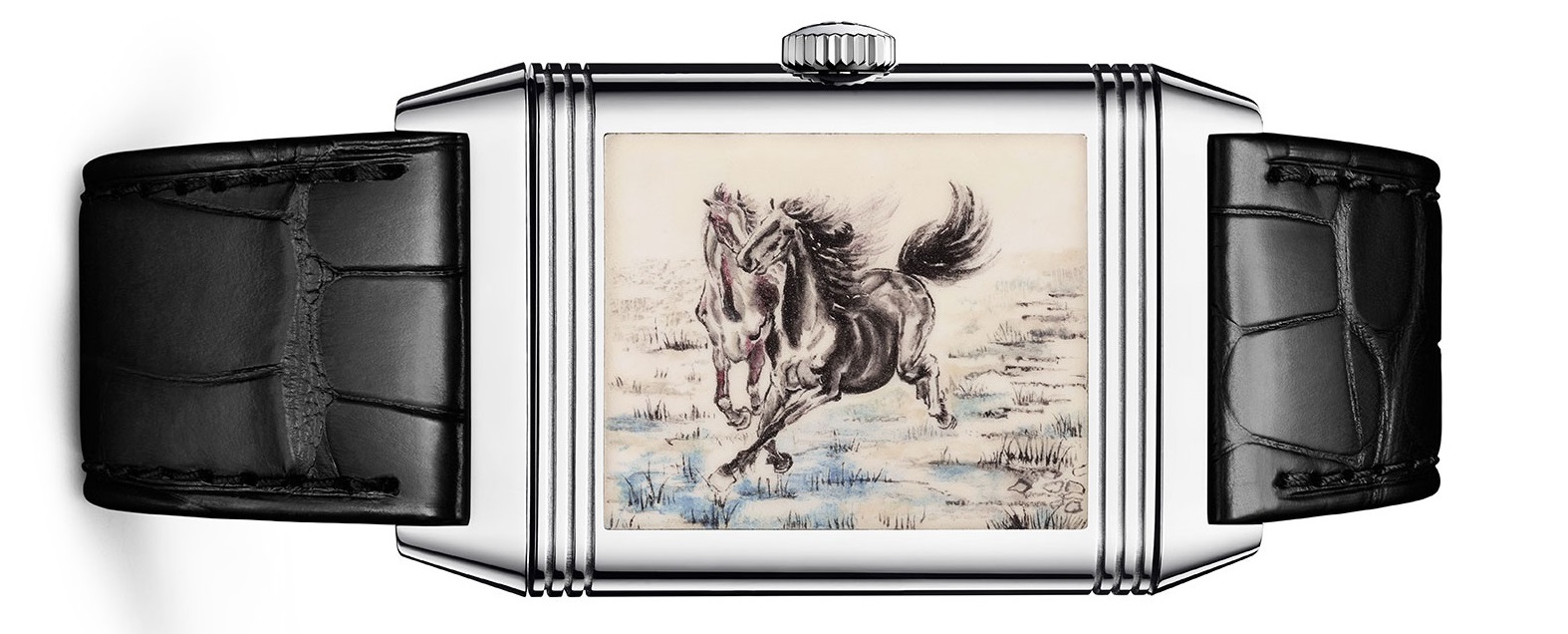 Часы Reverso Tribute Enamel Xu Beihong, ref. 393 34 C1