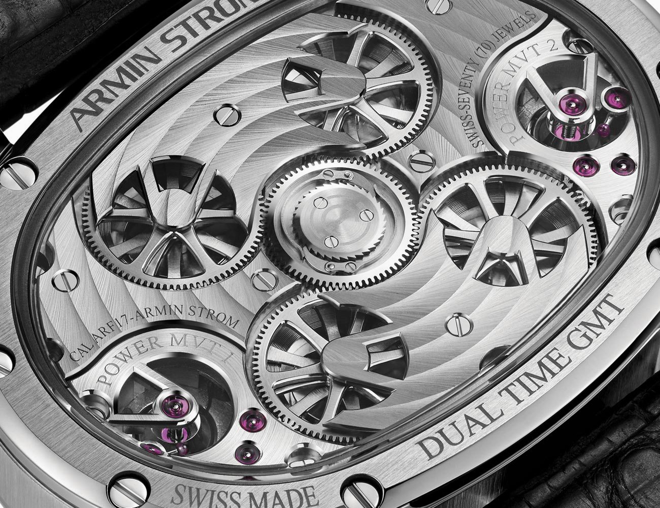 Вид на механизм Dual Time Resonance через заднюю крышку